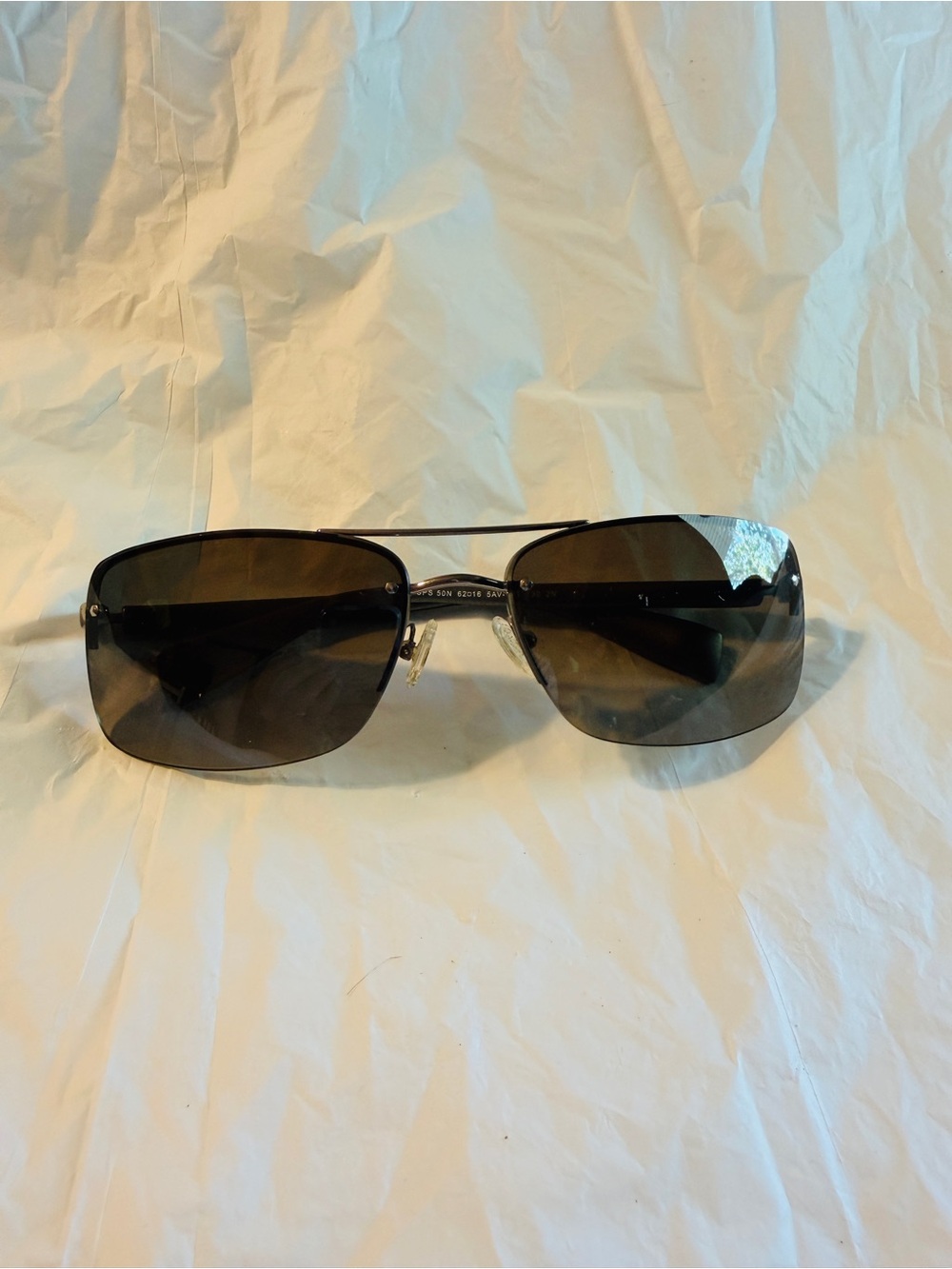 Prada Linea Rossa SPS 50N Sunglasses 62-16-130 Black Red Made Italy Men’s